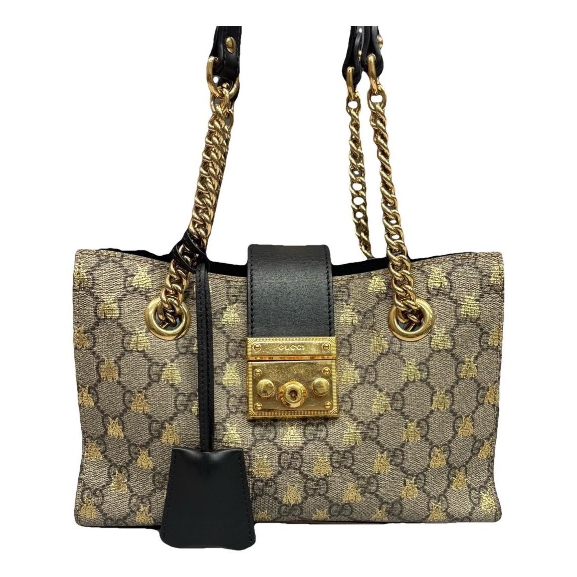 Padlock vinyl handbag