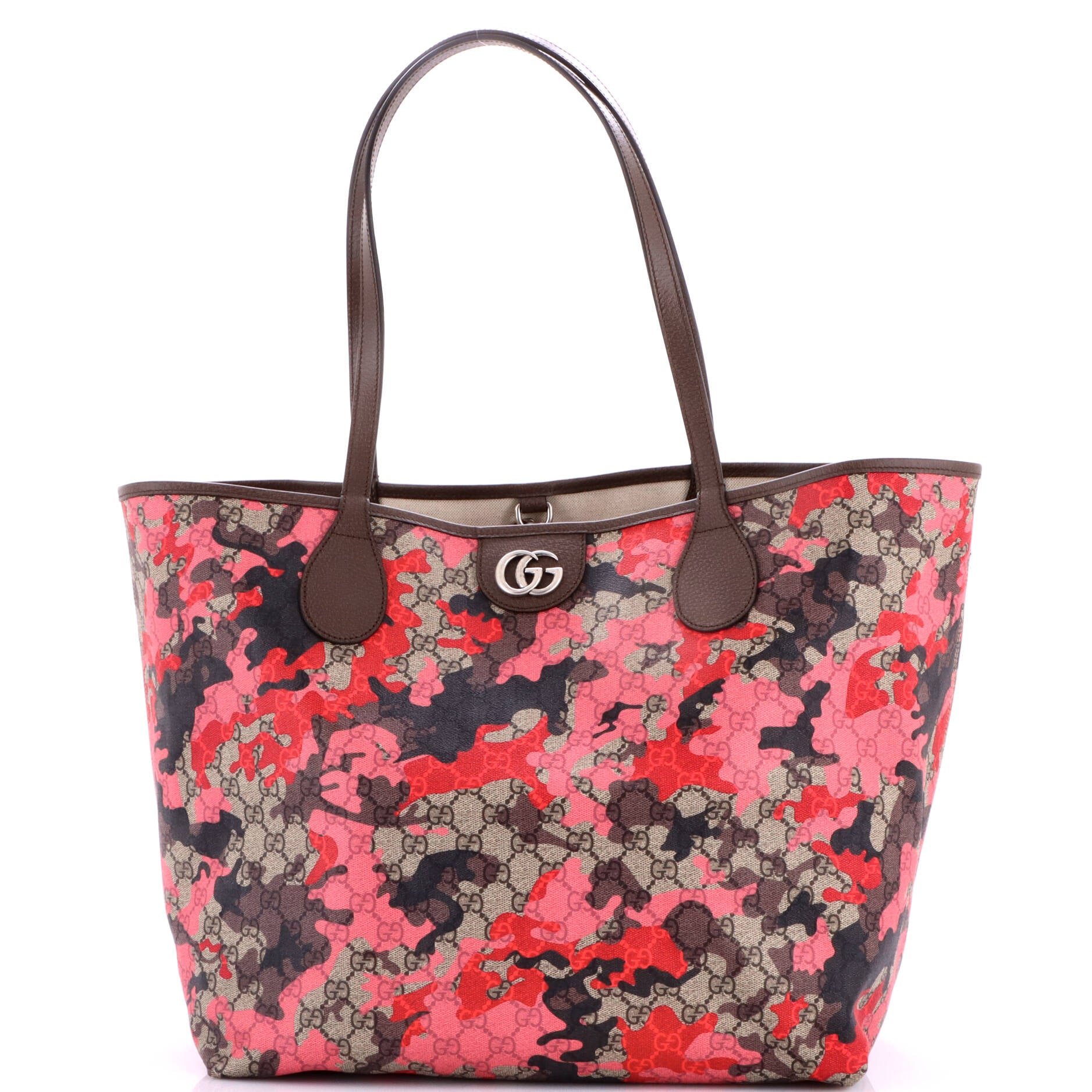 Ophidia GG Open Tote GG Camouflage Coated Canvas Large