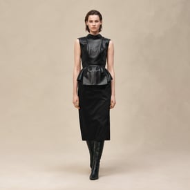 Mixed materials dress