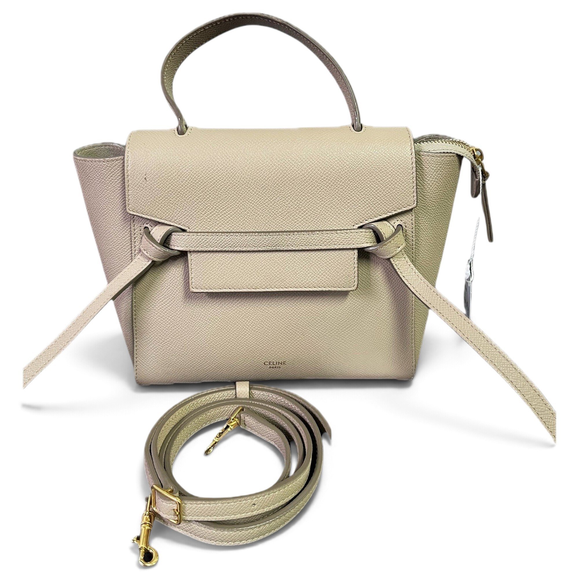 Belt leather handbag