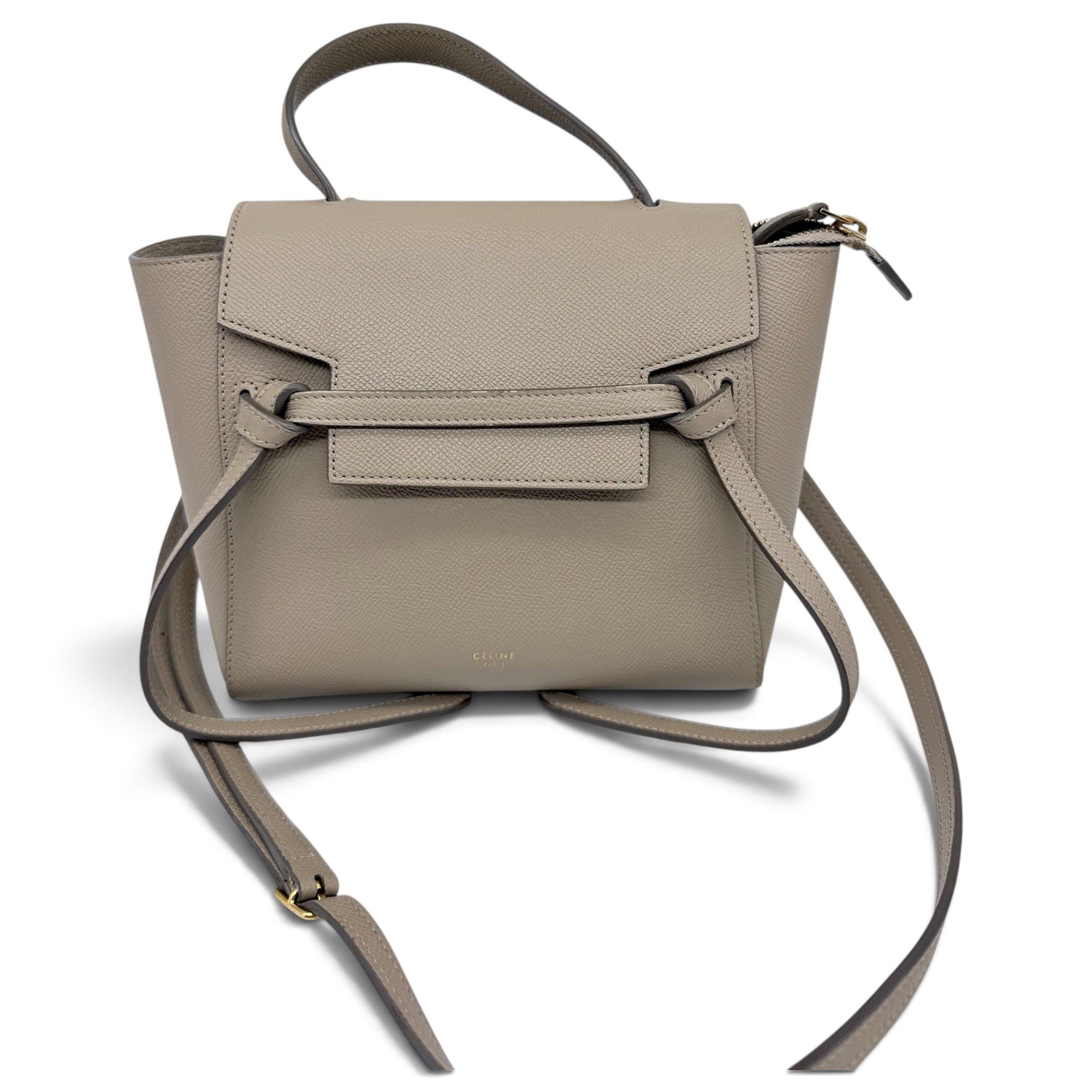 Belt leather handbag