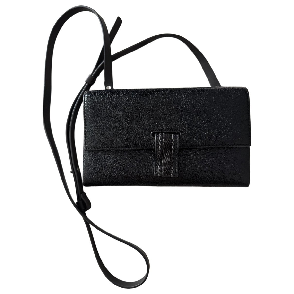 Leather clutch bag