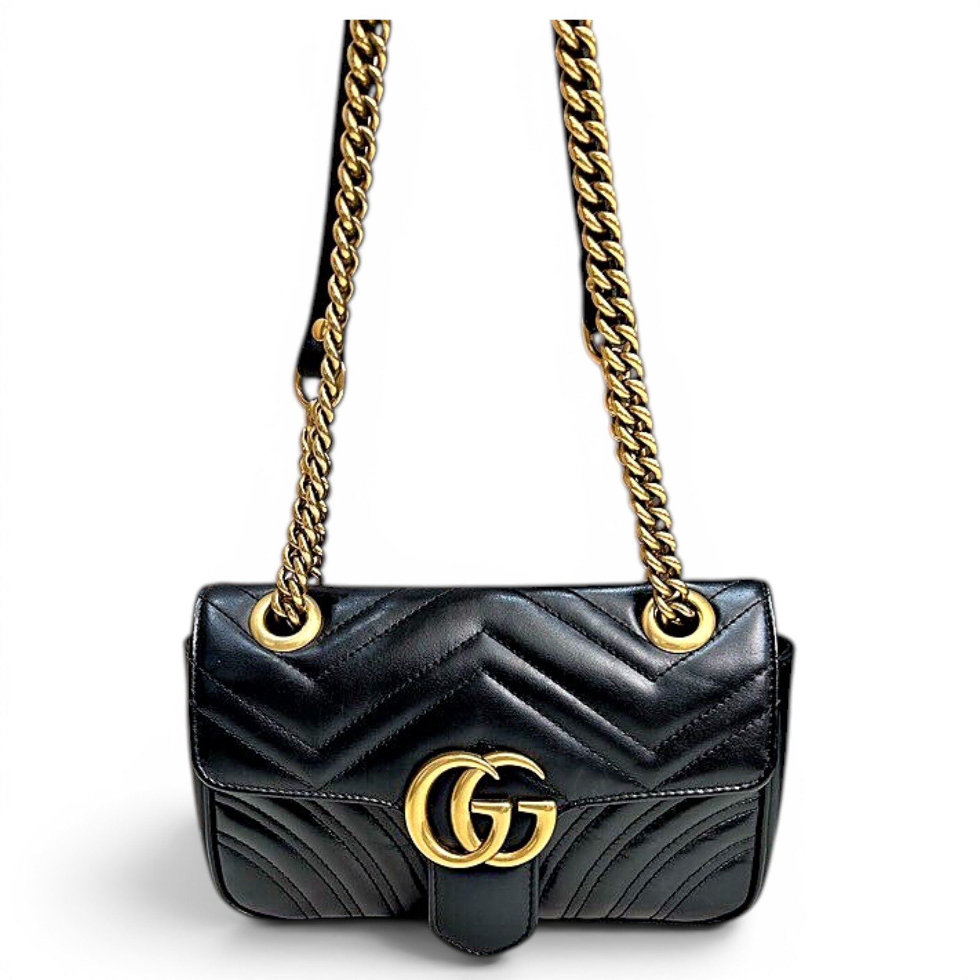 GG Marmont Flap leather crossbody bag