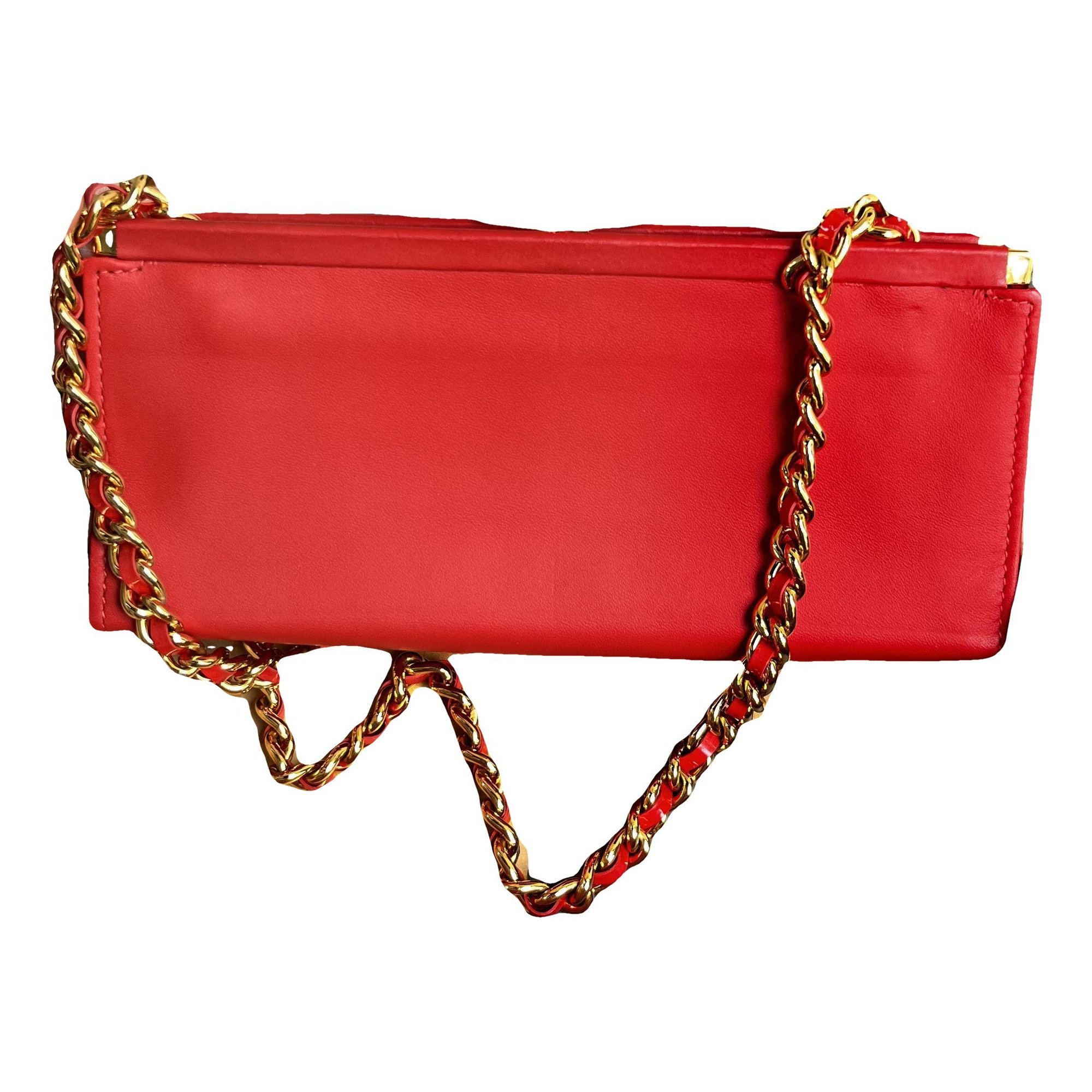 Leather clutch bag