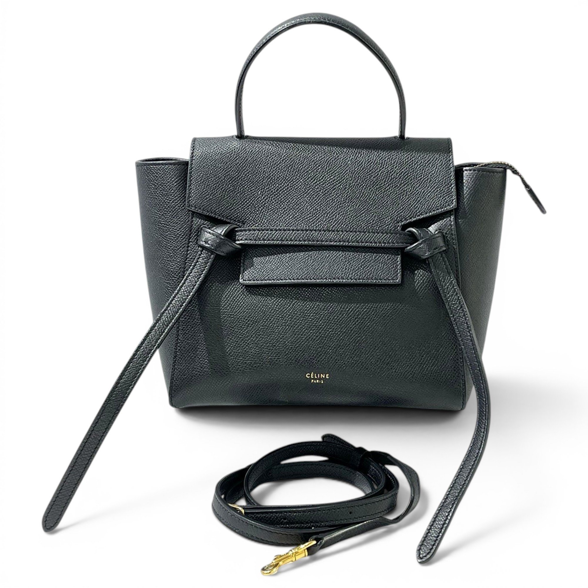 Belt leather handbag