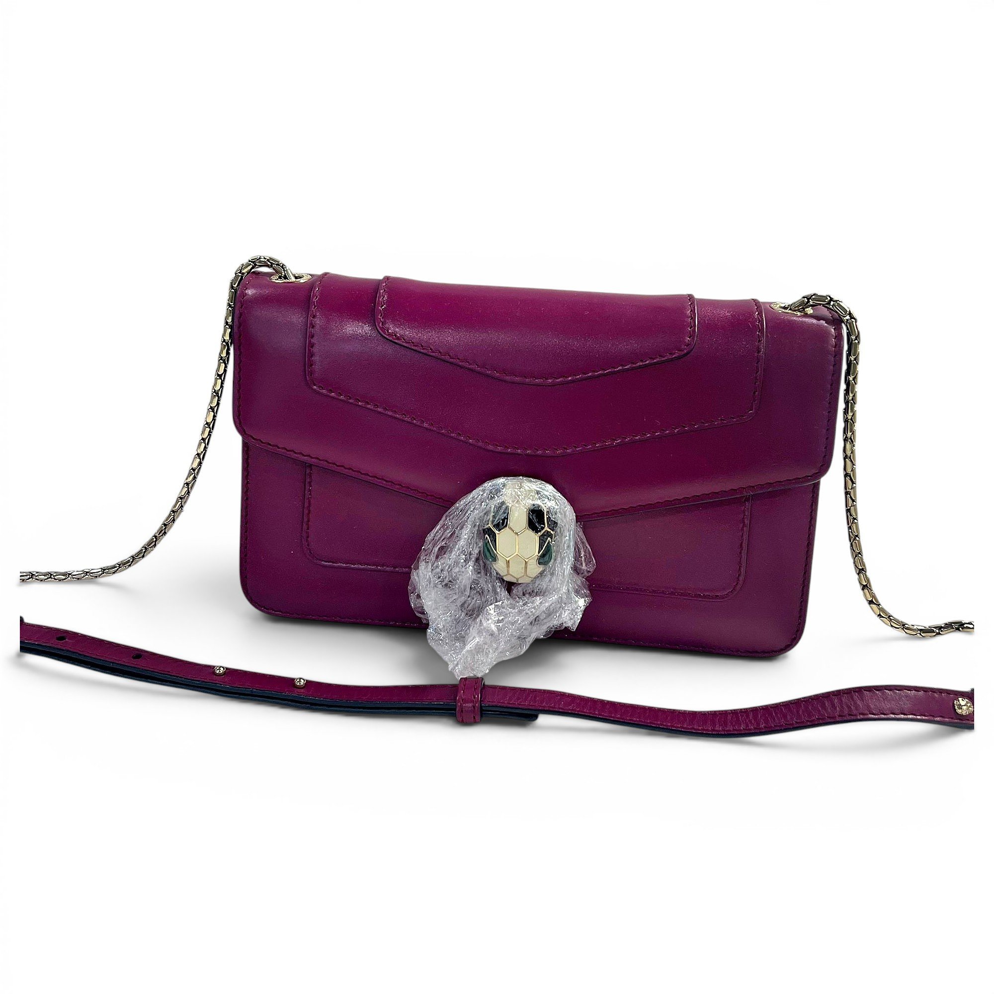 Serpenti leather handbag