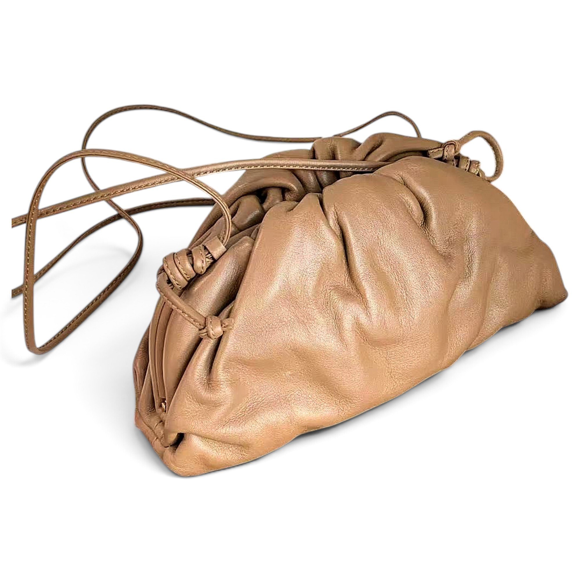 Pouch leather handbag