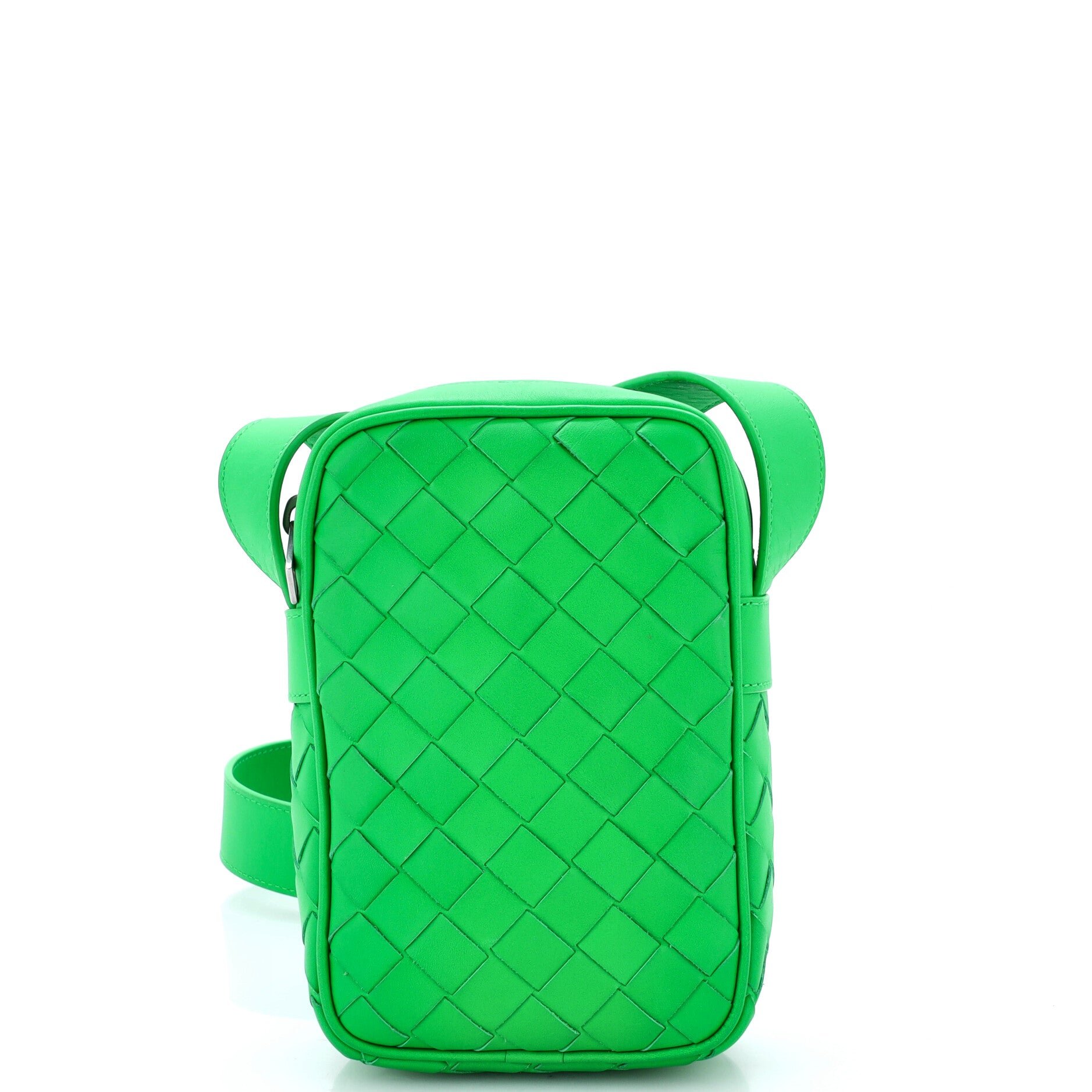 Zipped Phone Crossbody Bag Intrecciato Nappa