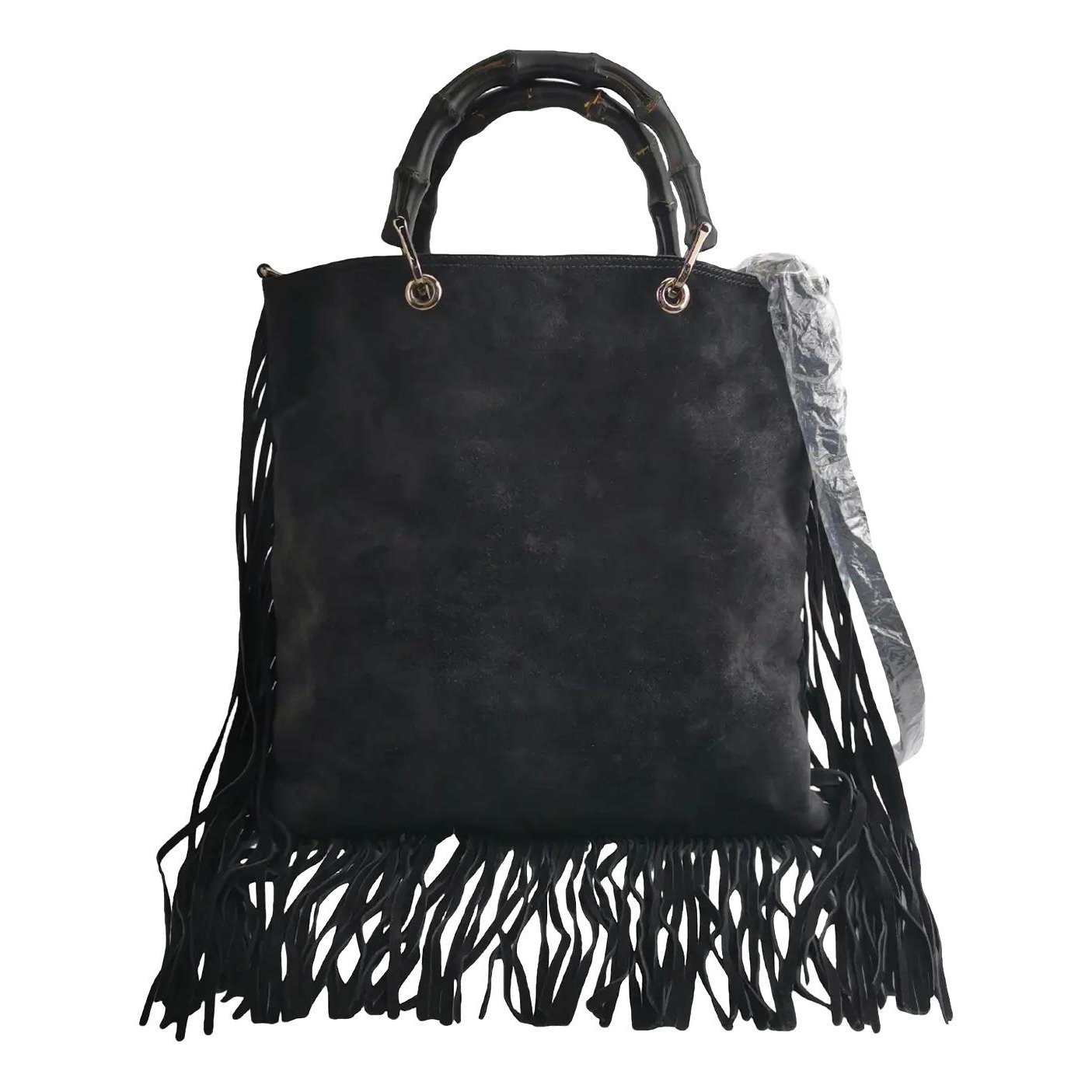 Bamboo Fringe Shopper handbag