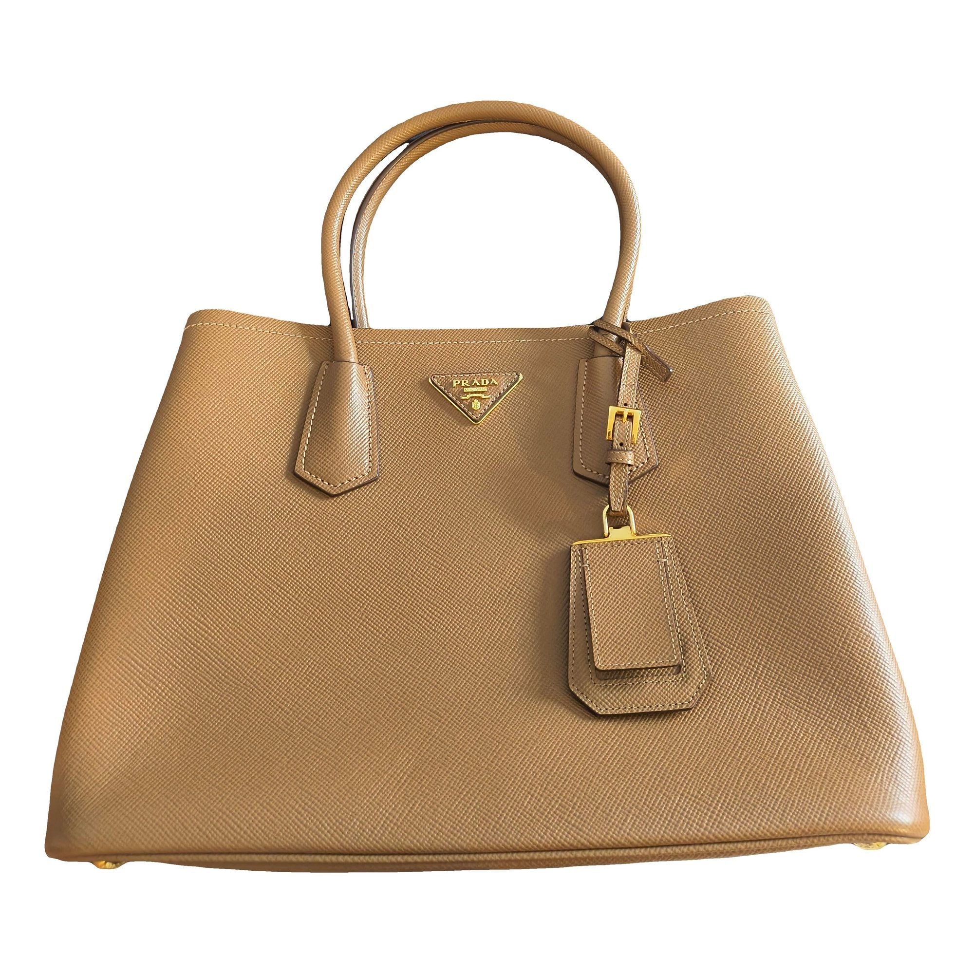Double leather tote
