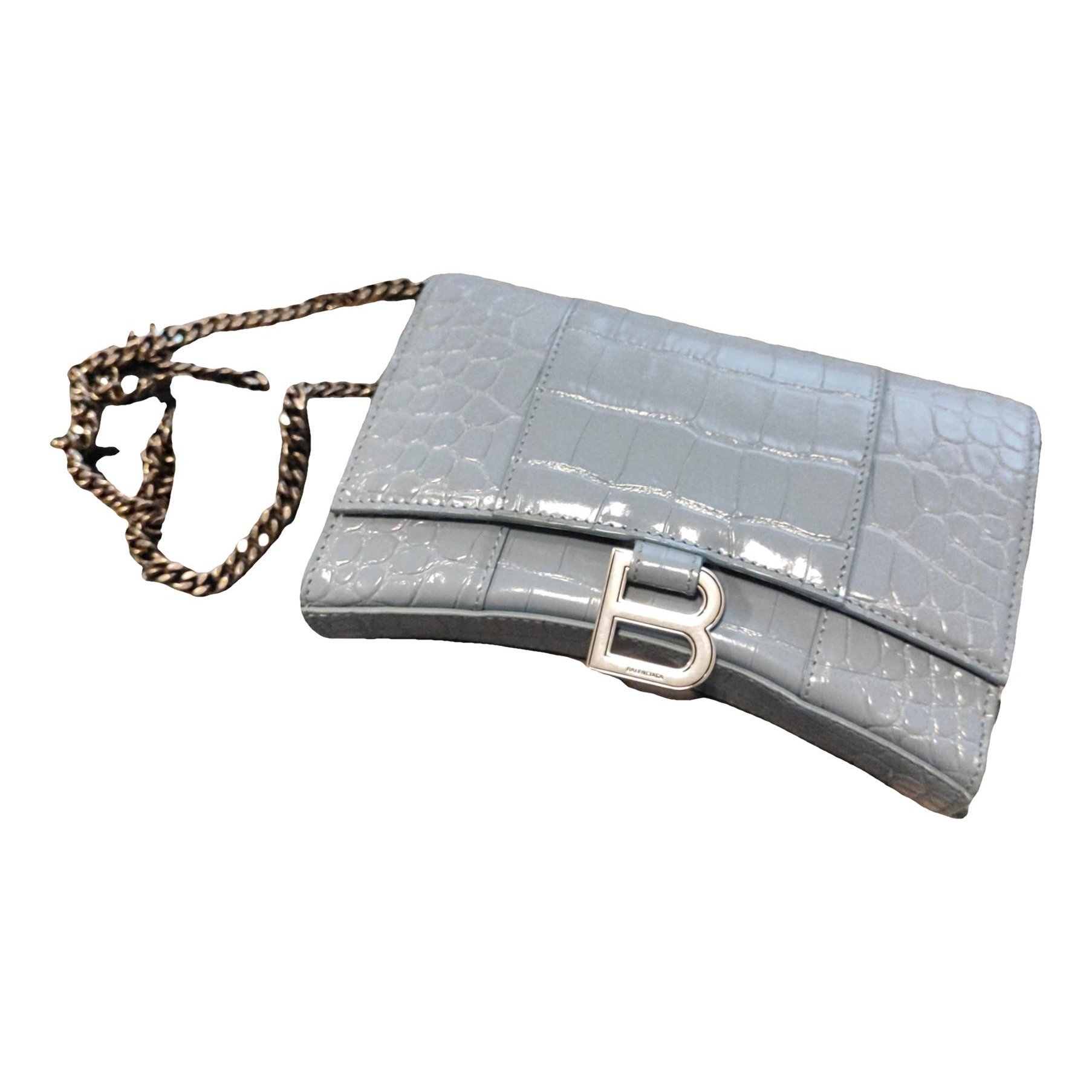Hourglass leather crossbody bag