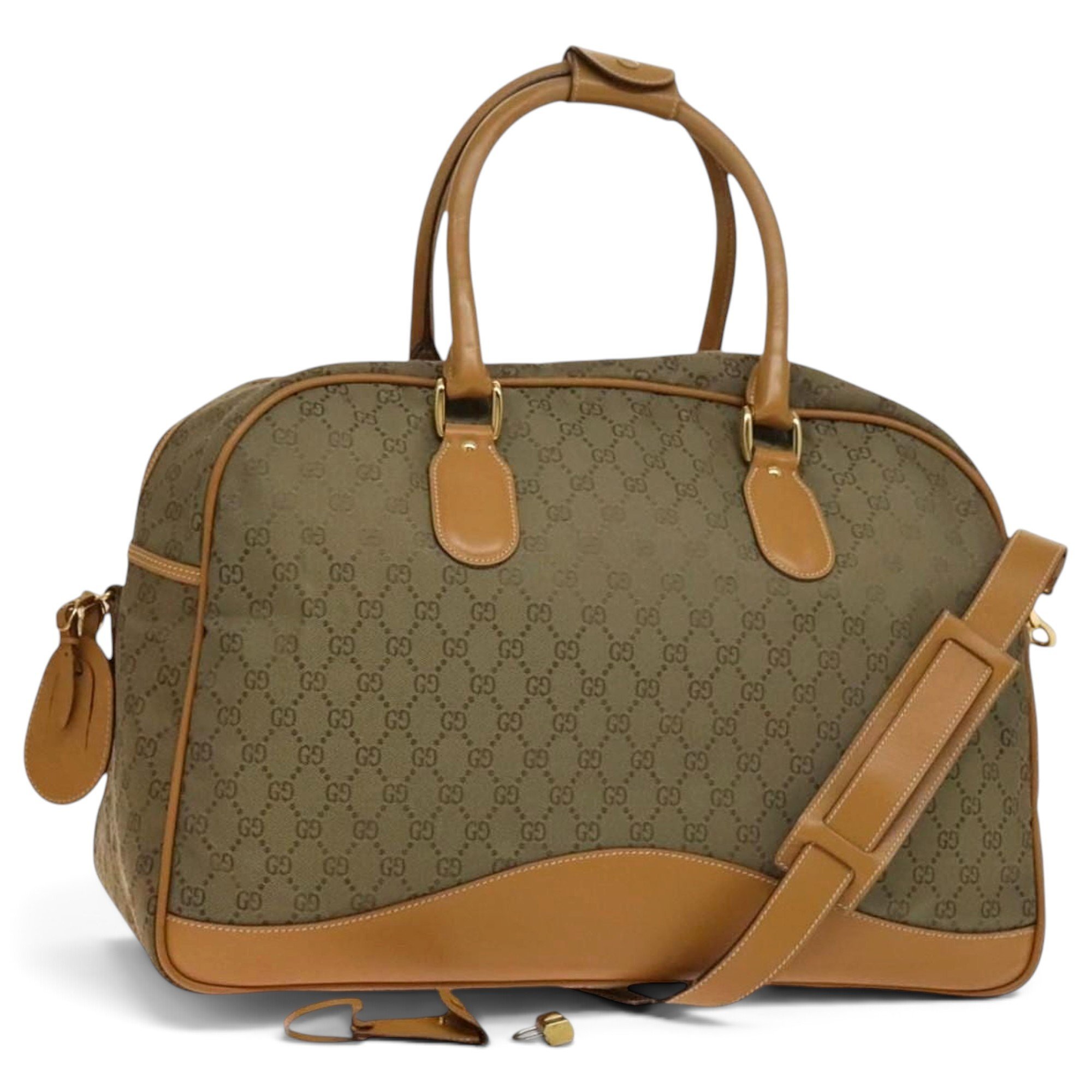 Boston leather bowling bag