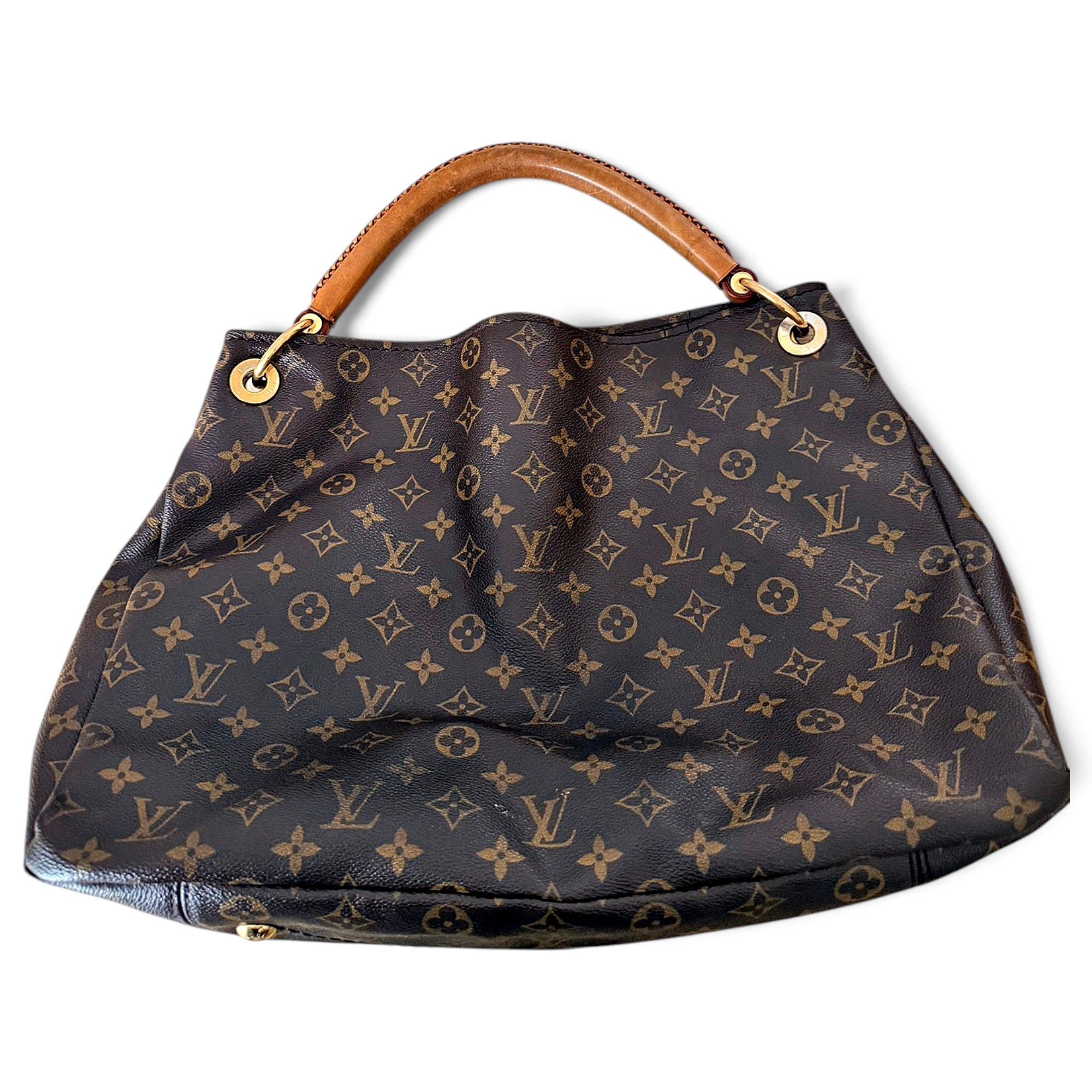 Artsy leather handbag