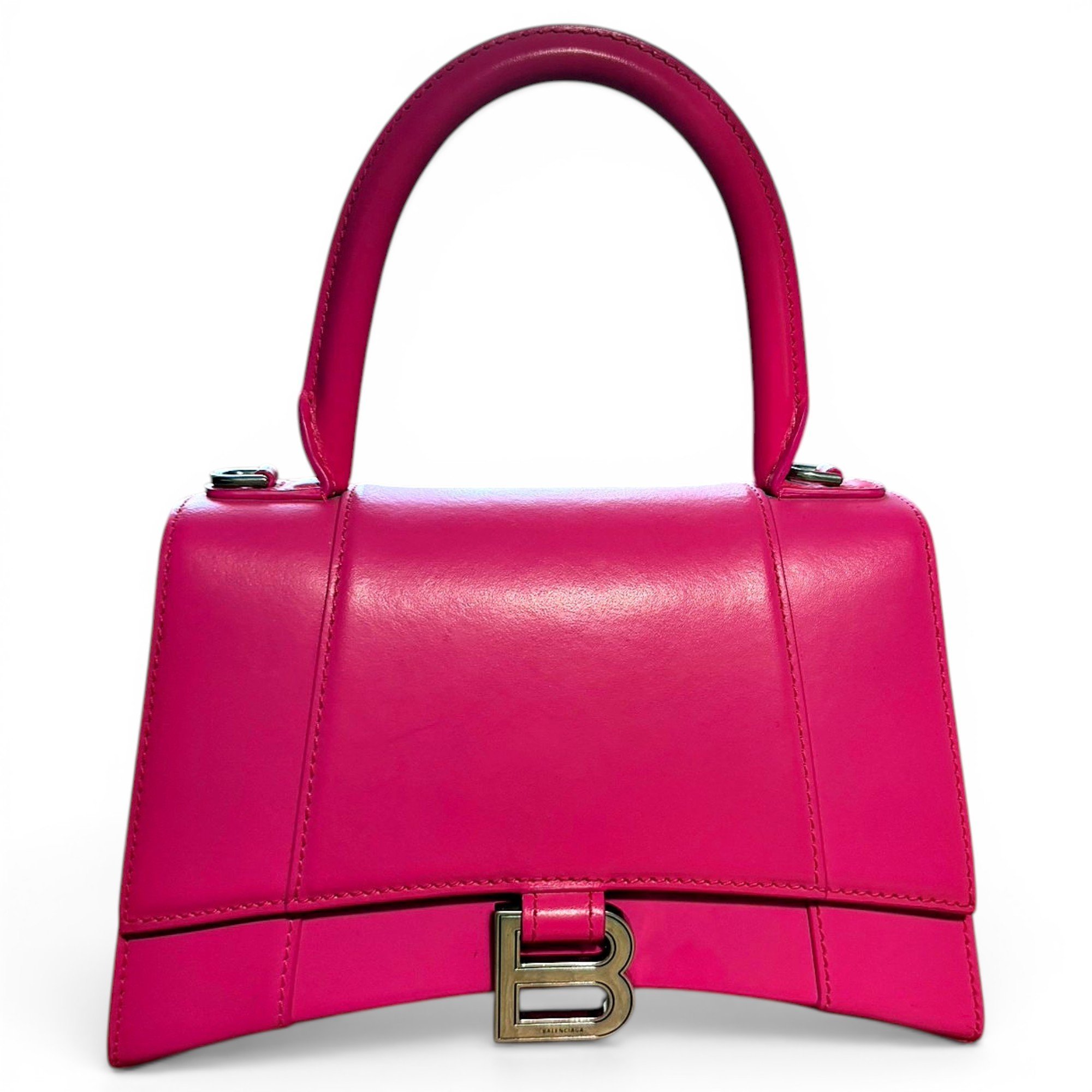 Hourglass leather crossbody bag