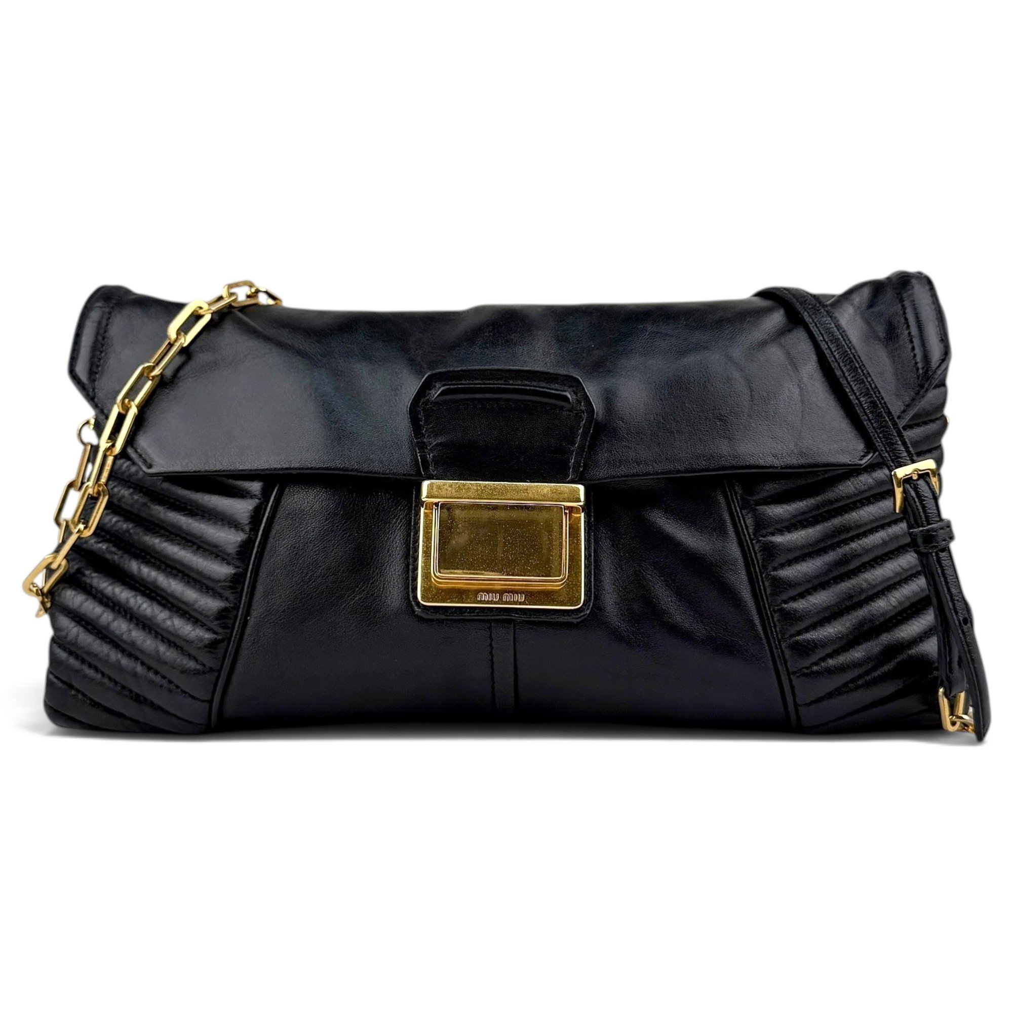 Matelassé leather crossbody bag