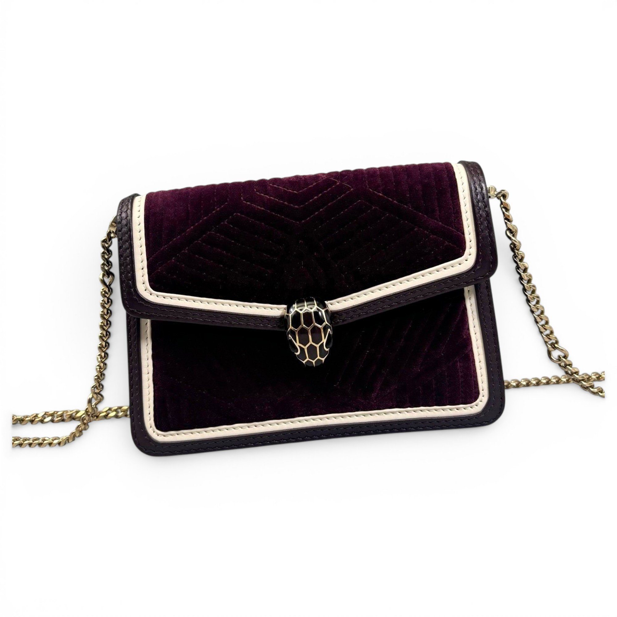Serpenti velvet handbag