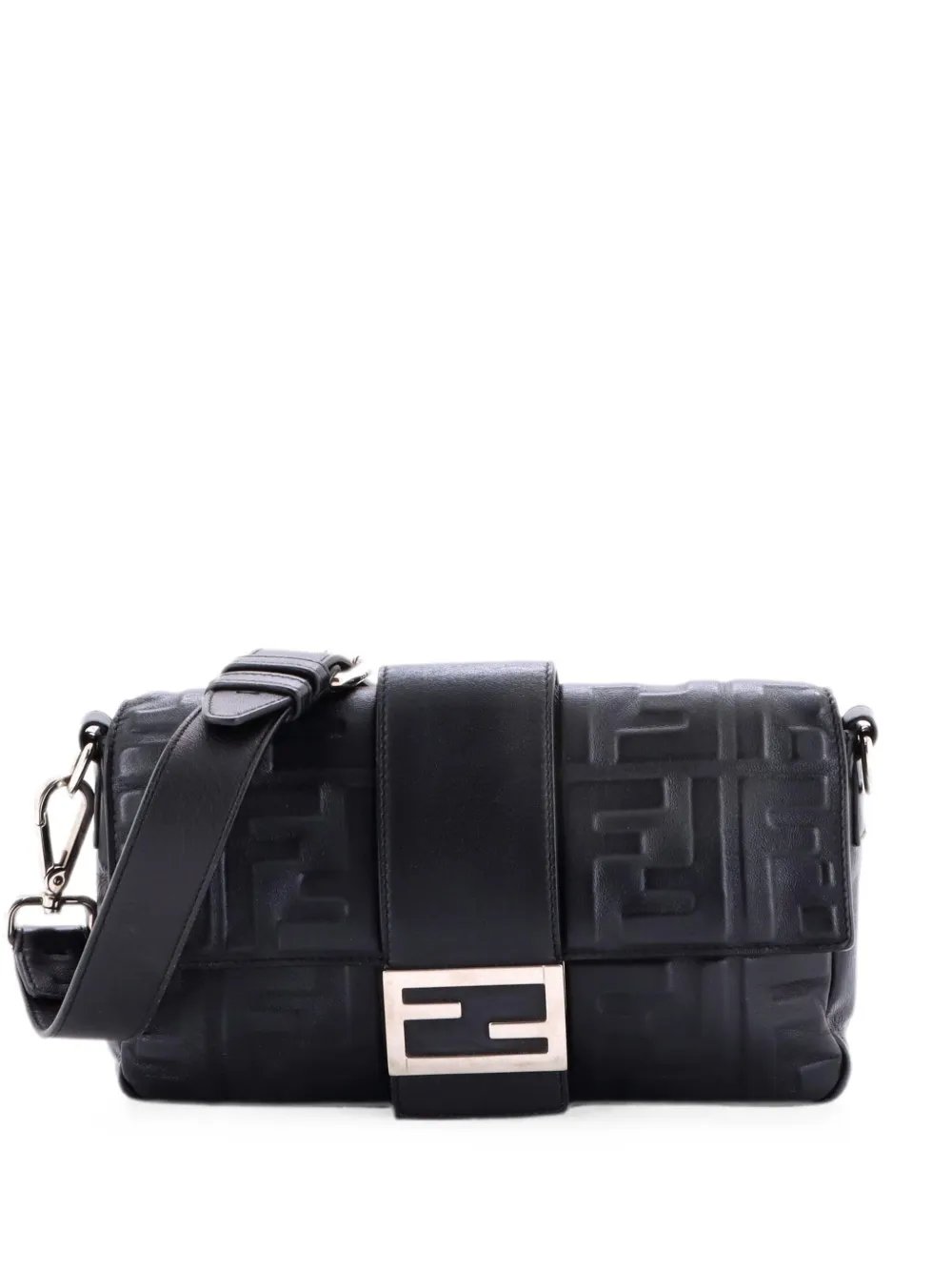 Baguette Convertible Zucca Embossed Leather Medium belt bag