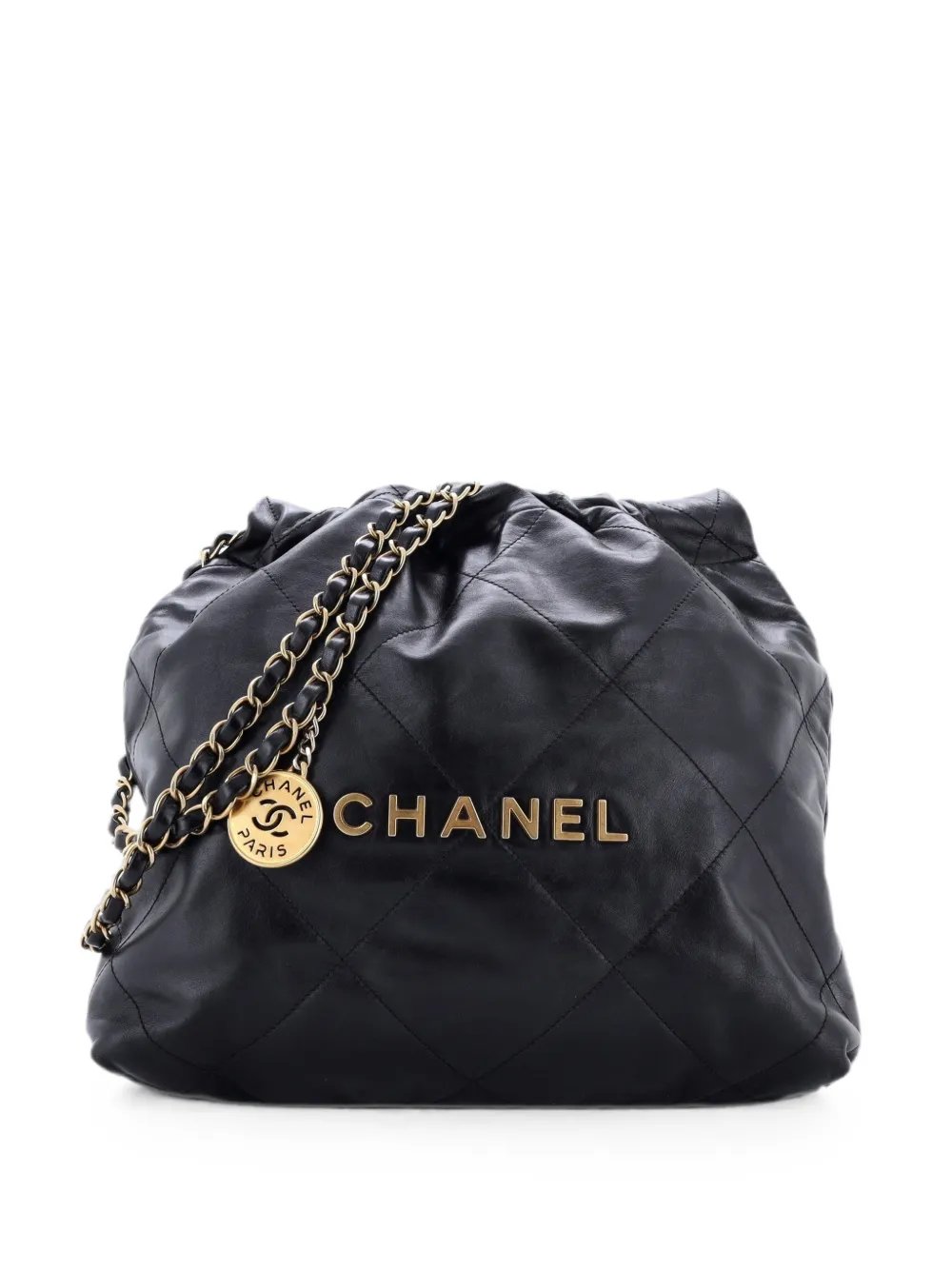 22 Chain Quilted Calfskin Small hobo bag