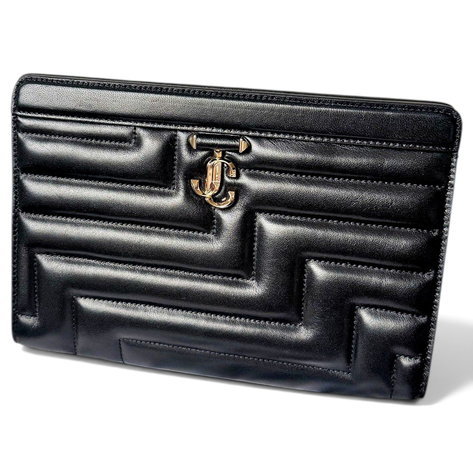 Leather clutch bag