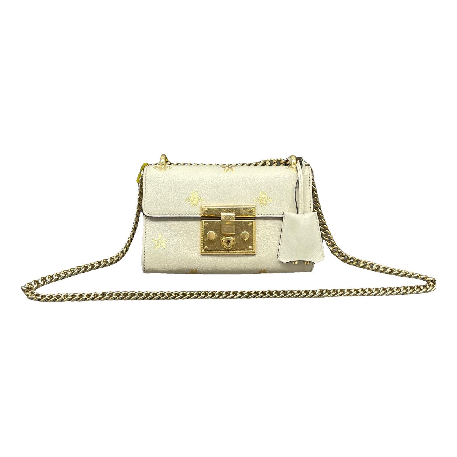 Padlock leather handbag
