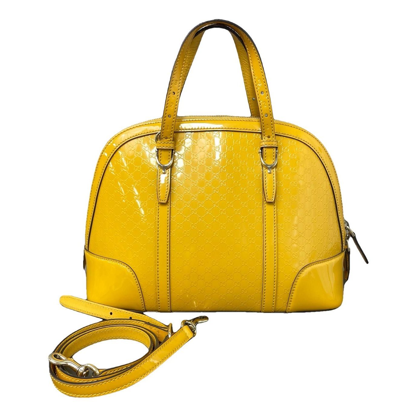 Dôme patent leather handbag