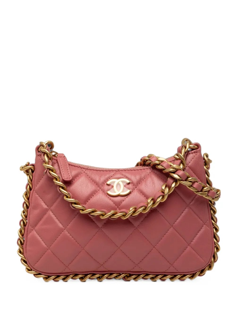 2021-2026 CC Quilted Lambskin Trendy Chain Around Hobo satchel
