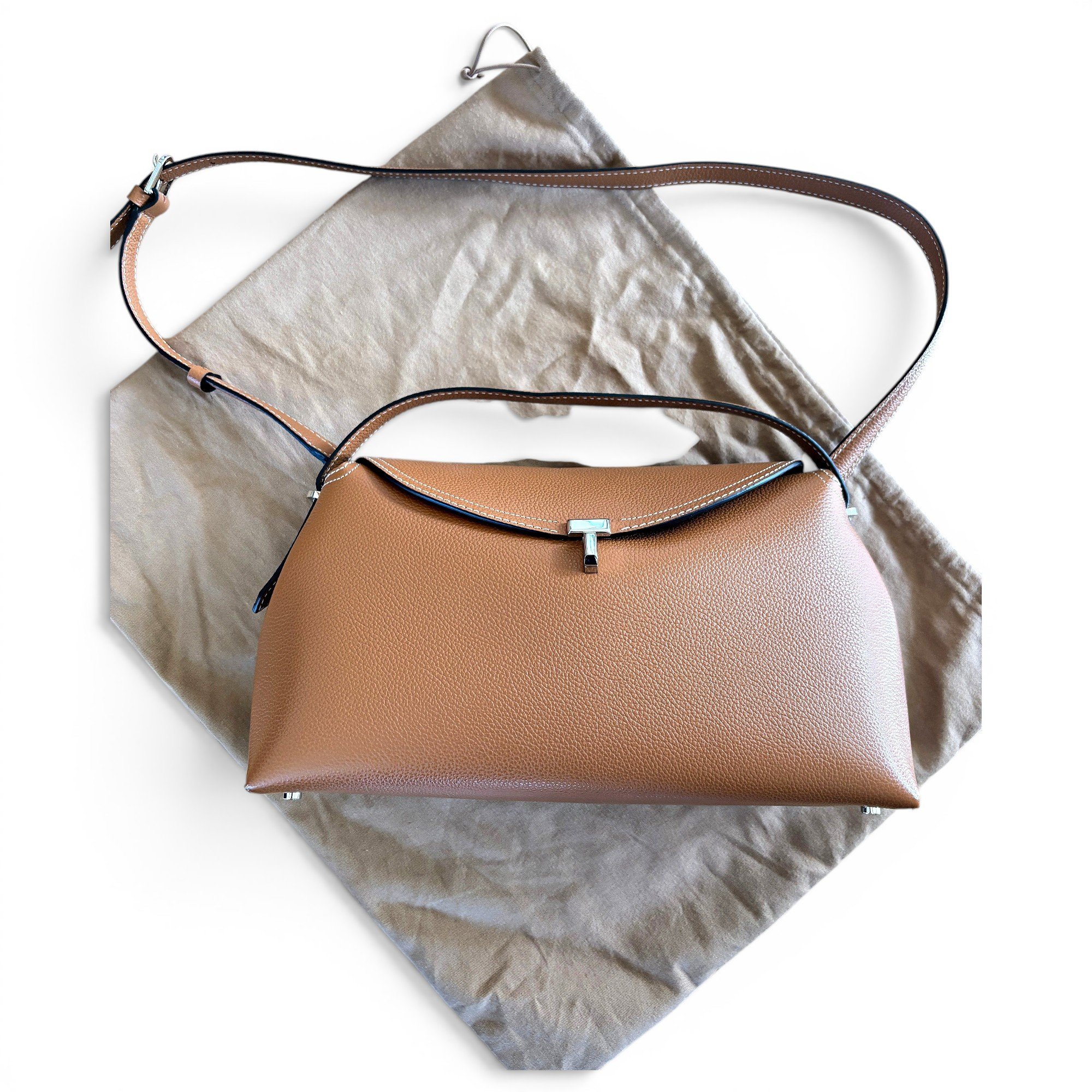 Toteme T-Lock leather handbag