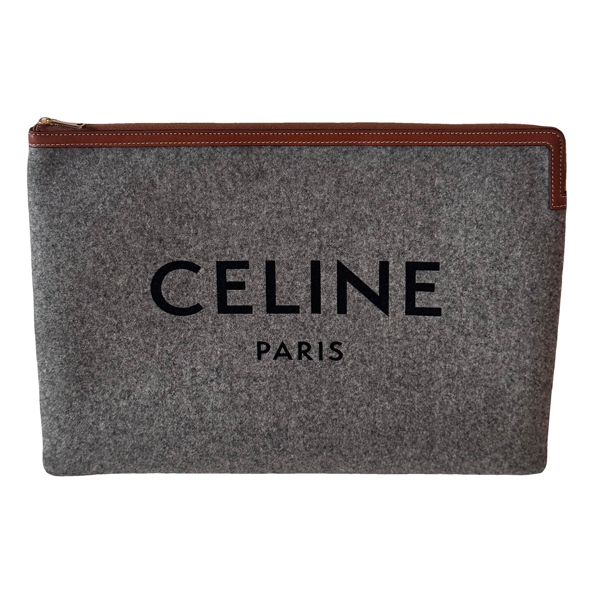 Leather clutch bag