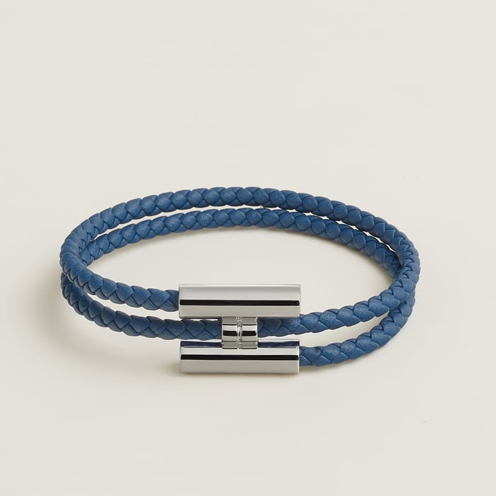 Bleu Tie Tournis Tresse Bracelet