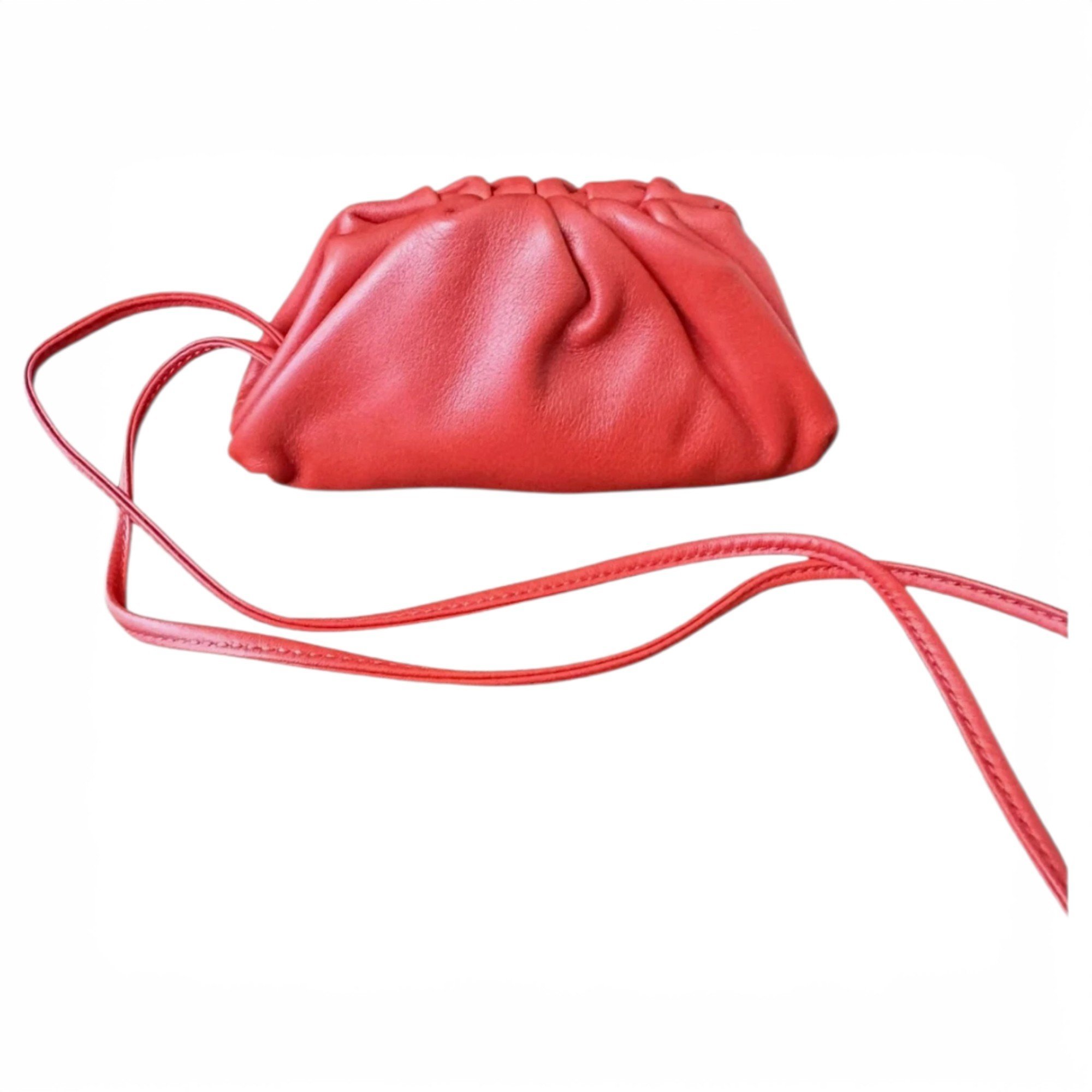 Pouch leather clutch bag