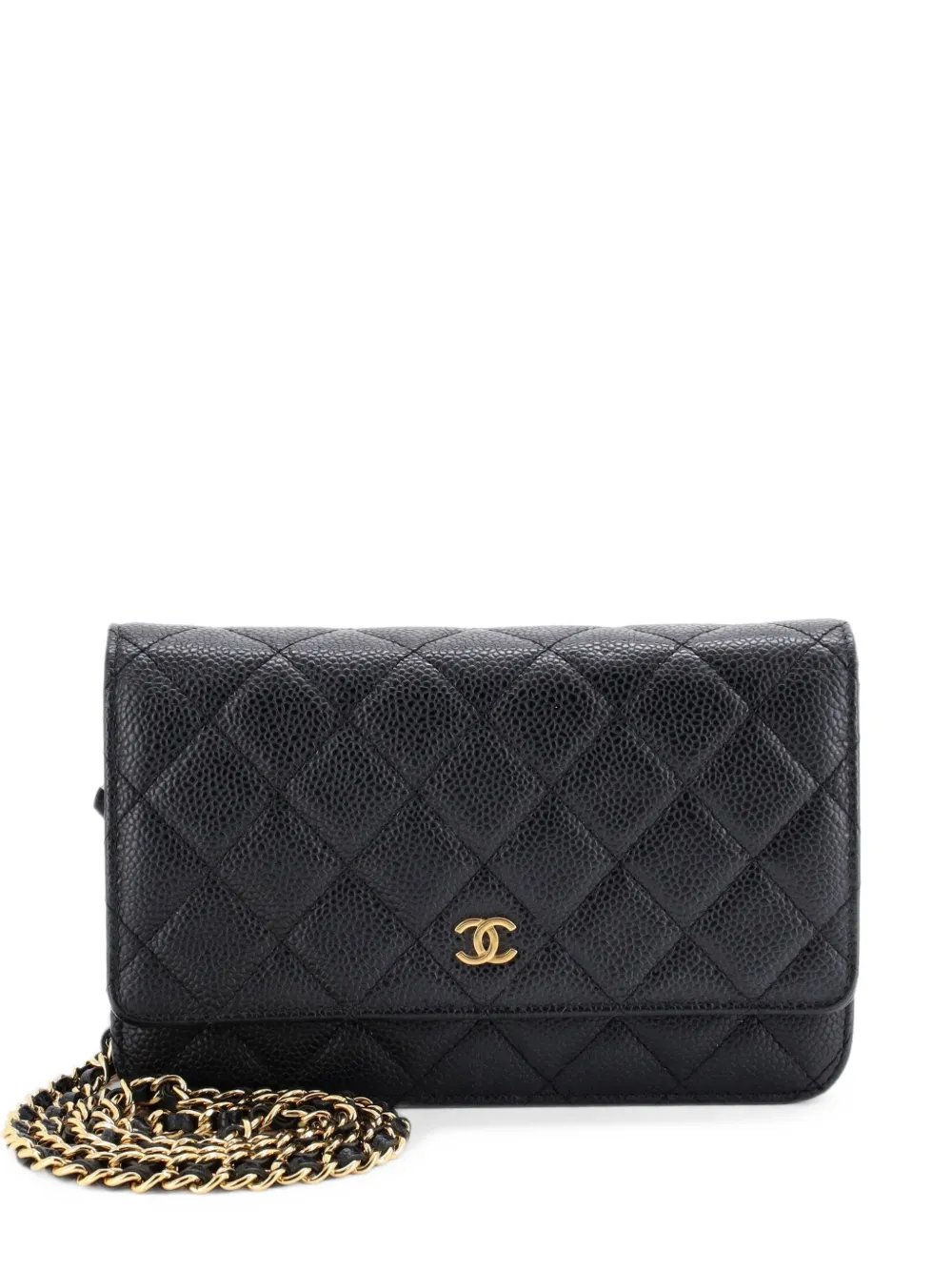 Wallet on Chain Quilted Caviar crossbody bag