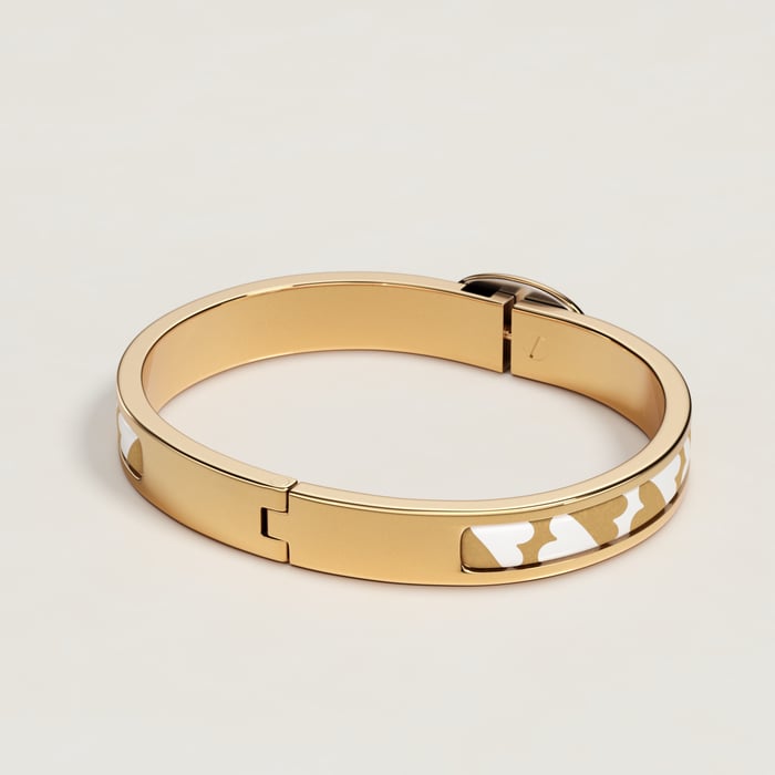 Orfèvre Jaune or Blanc Mini Clic Chaine d'Ancre Cartes a Jouer Bracelet
