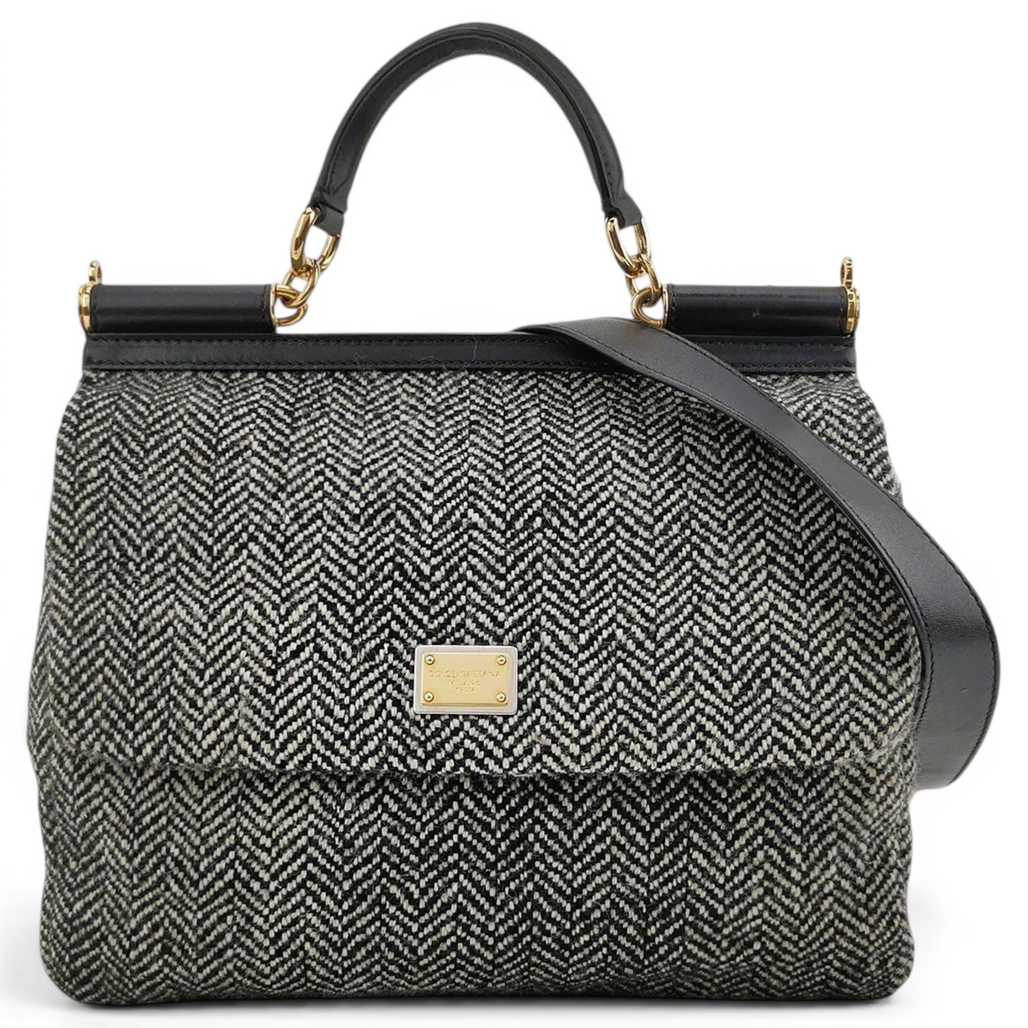 Sicily tweed handbag