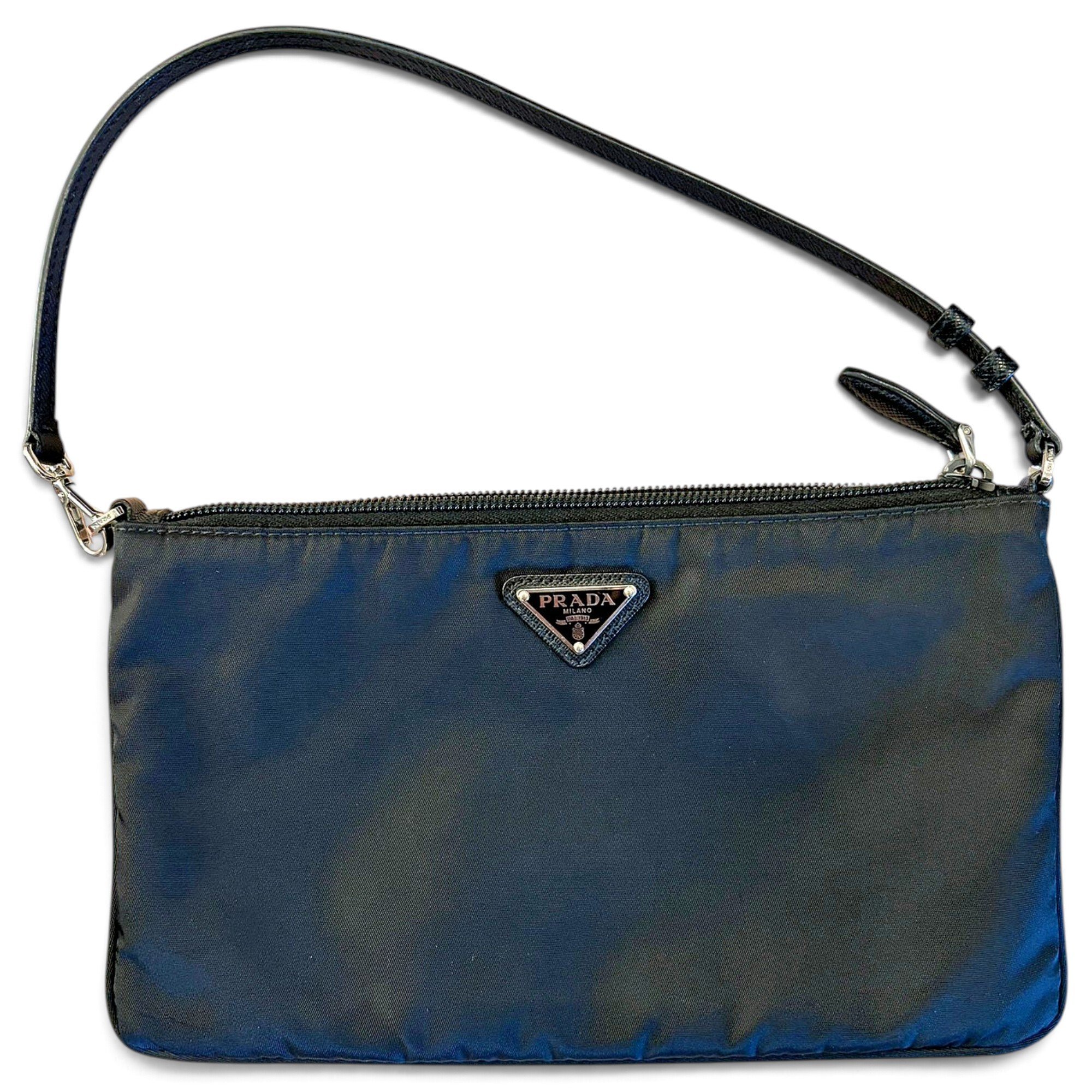 Re-Nylon cloth clutch bag