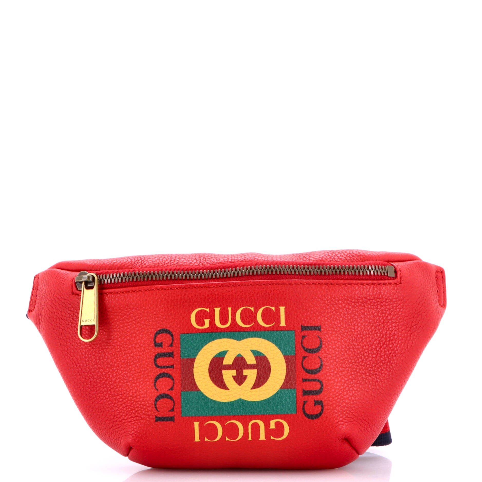 Logo Belt Bag Printed Leather Small