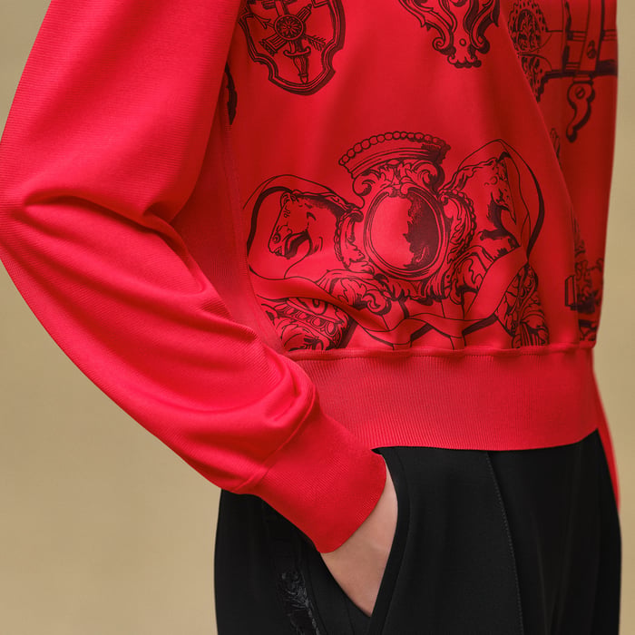 Rouge Amazone "Ferronnerie Remix" Long-sleeve Twillaine Sweater