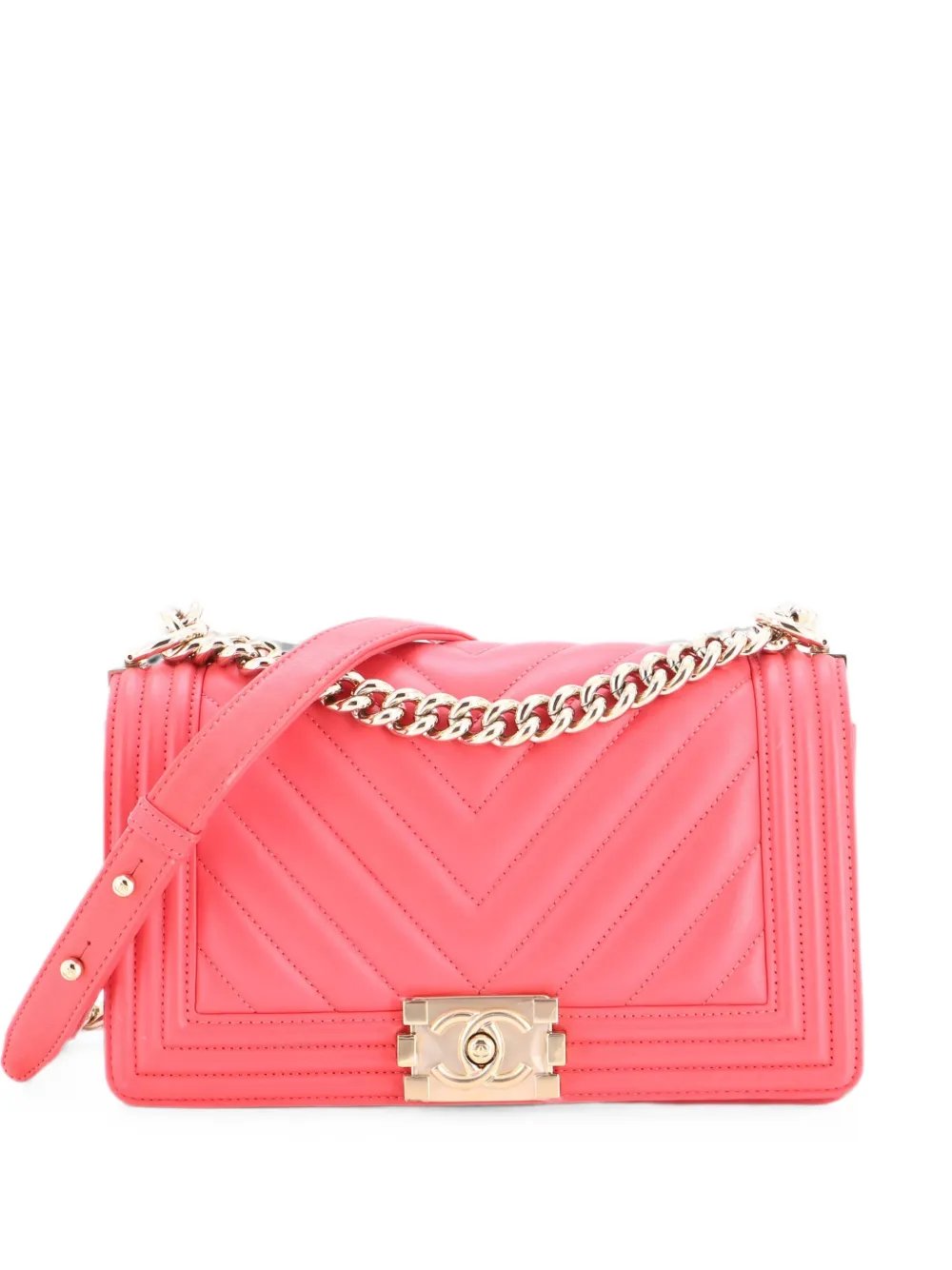 Boy Flap Bag Chevron Calfskin Old Medium shoulder bag