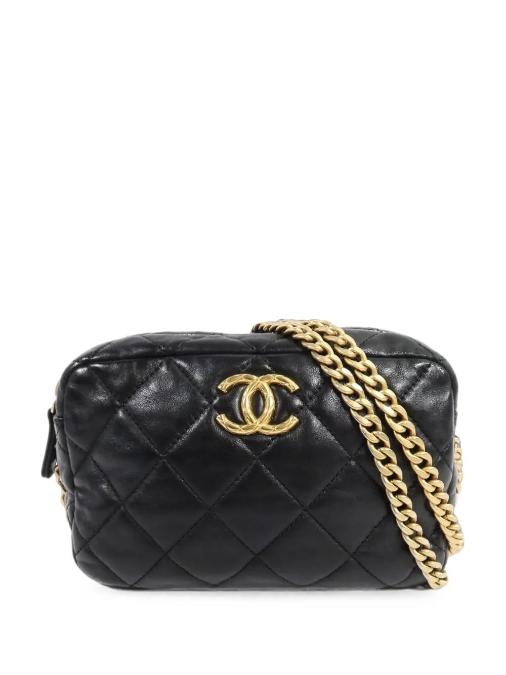 quilted CC shoulder bag