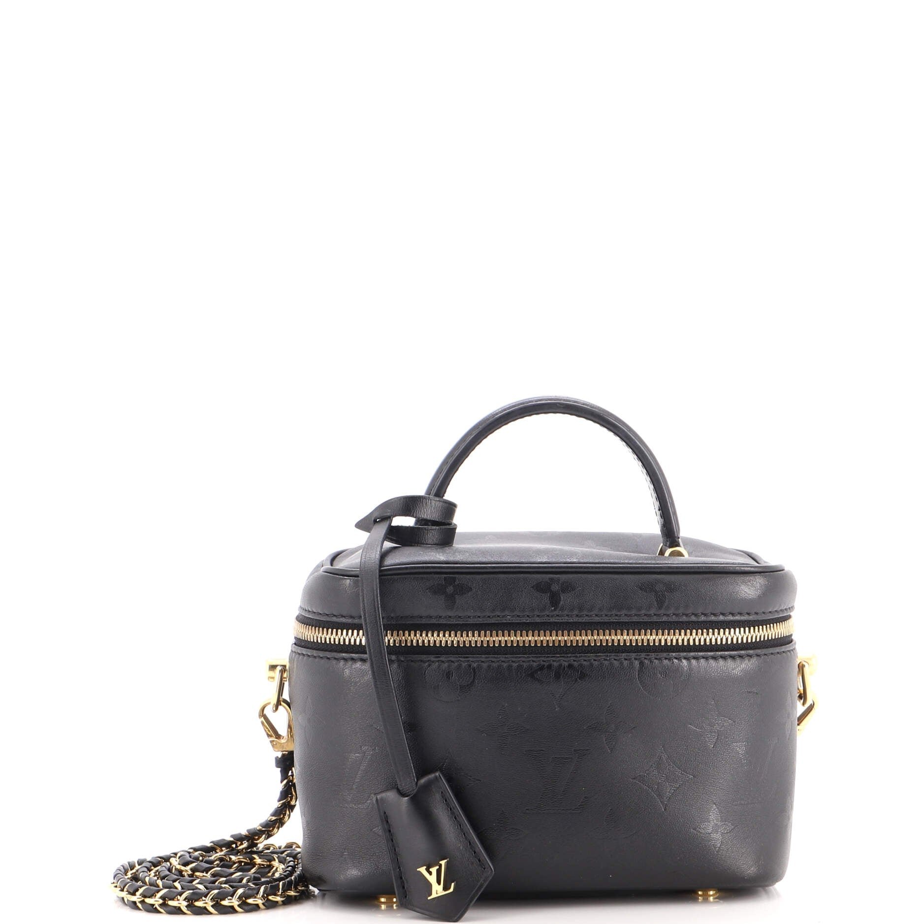 Vanity Handbag Monogram Ink Embossed Lambskin PM
