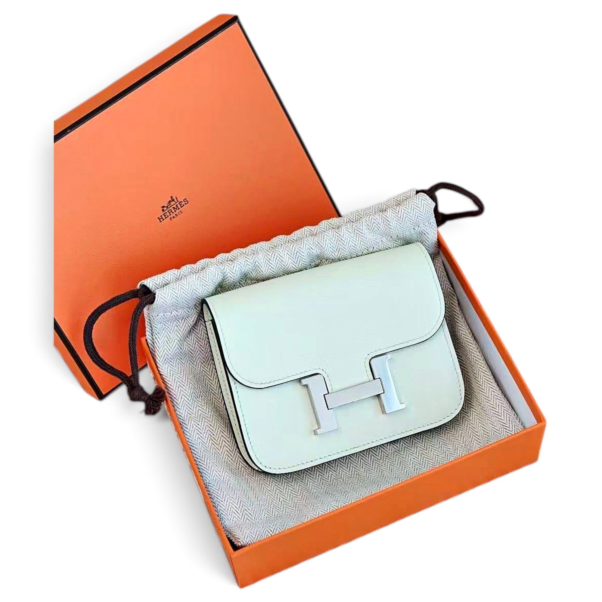 Constance leather clutch bag