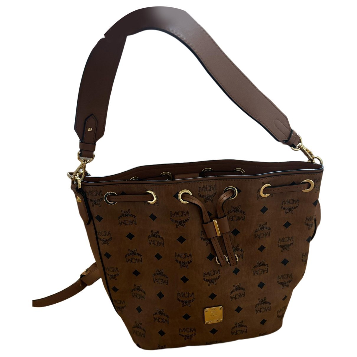MCM Heritage Drawstring leather handbag