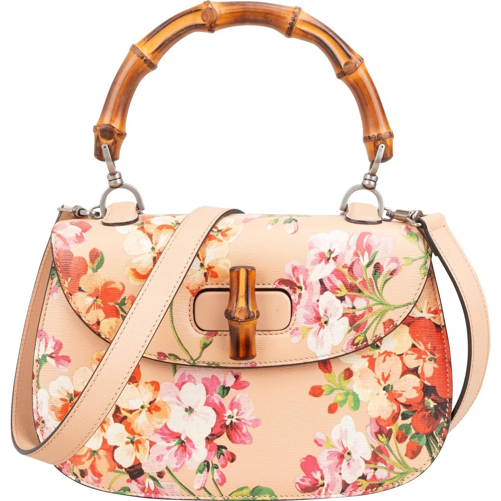 Bamboo Top Handle leather handbag
