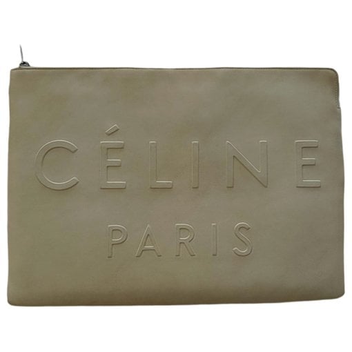 Leather clutch bag
