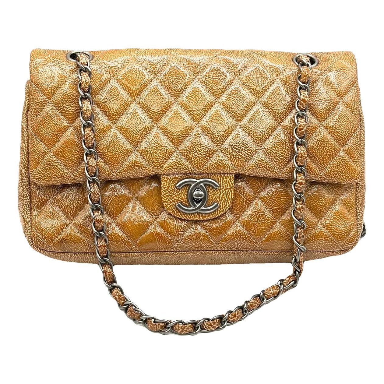 Patent leather handbag