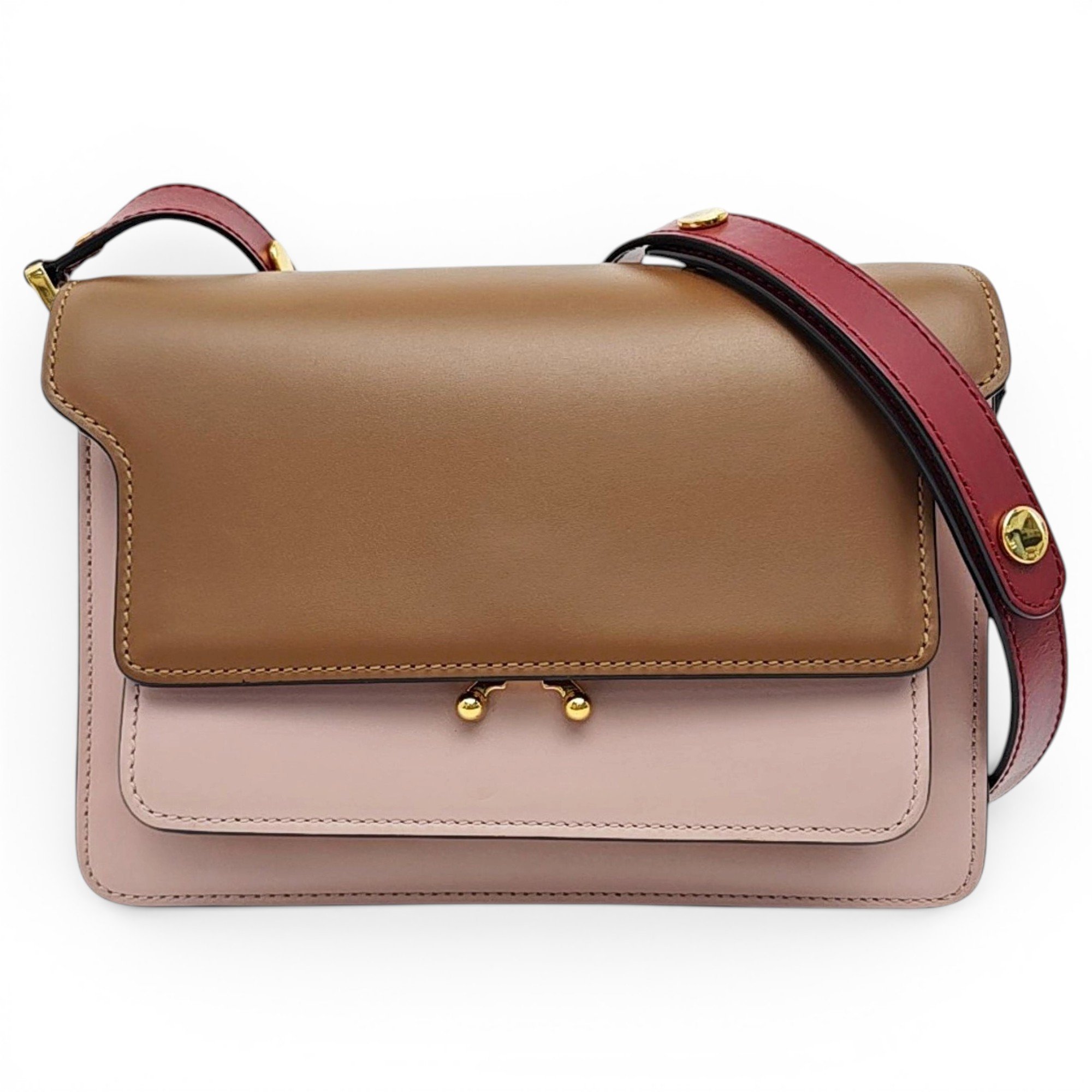 Marni Trunk leather crossbody bag
