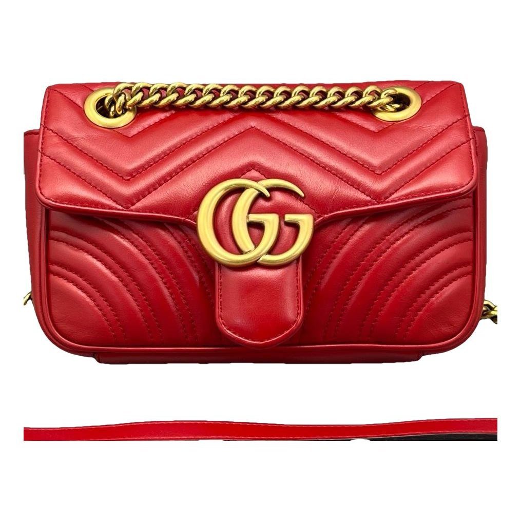 GG Marmont Flap leather crossbody bag