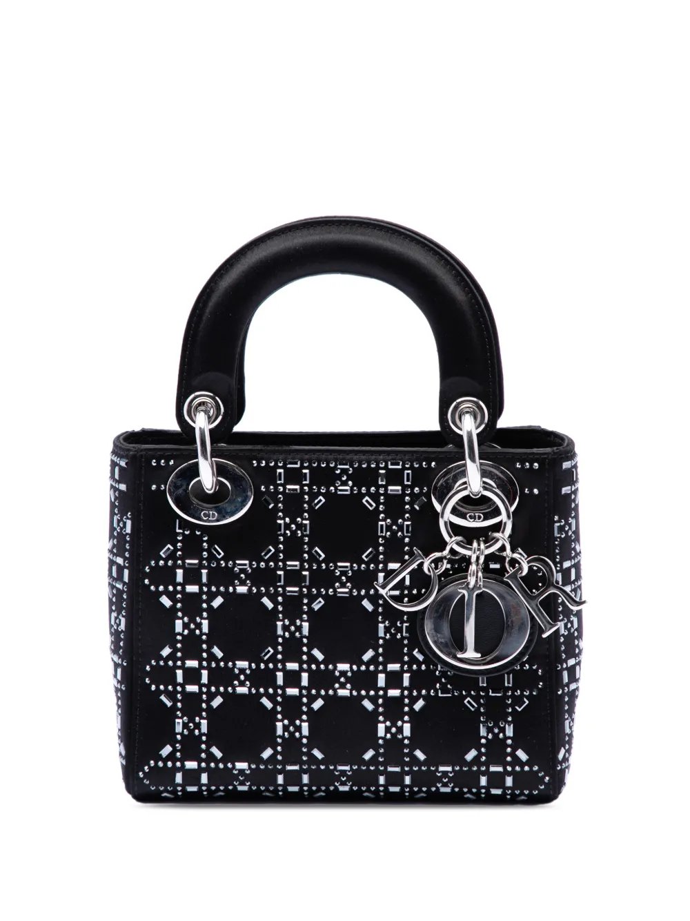 2018 Mini Velvet Cannage Strass Embellished Lady Dior satchel