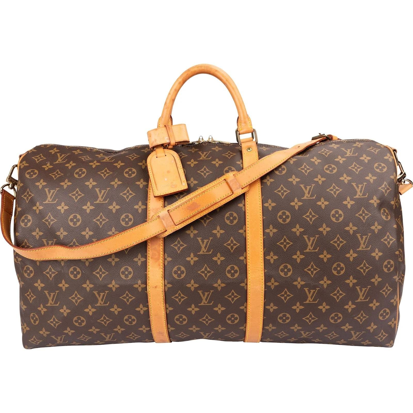 Keepall leather travel bag