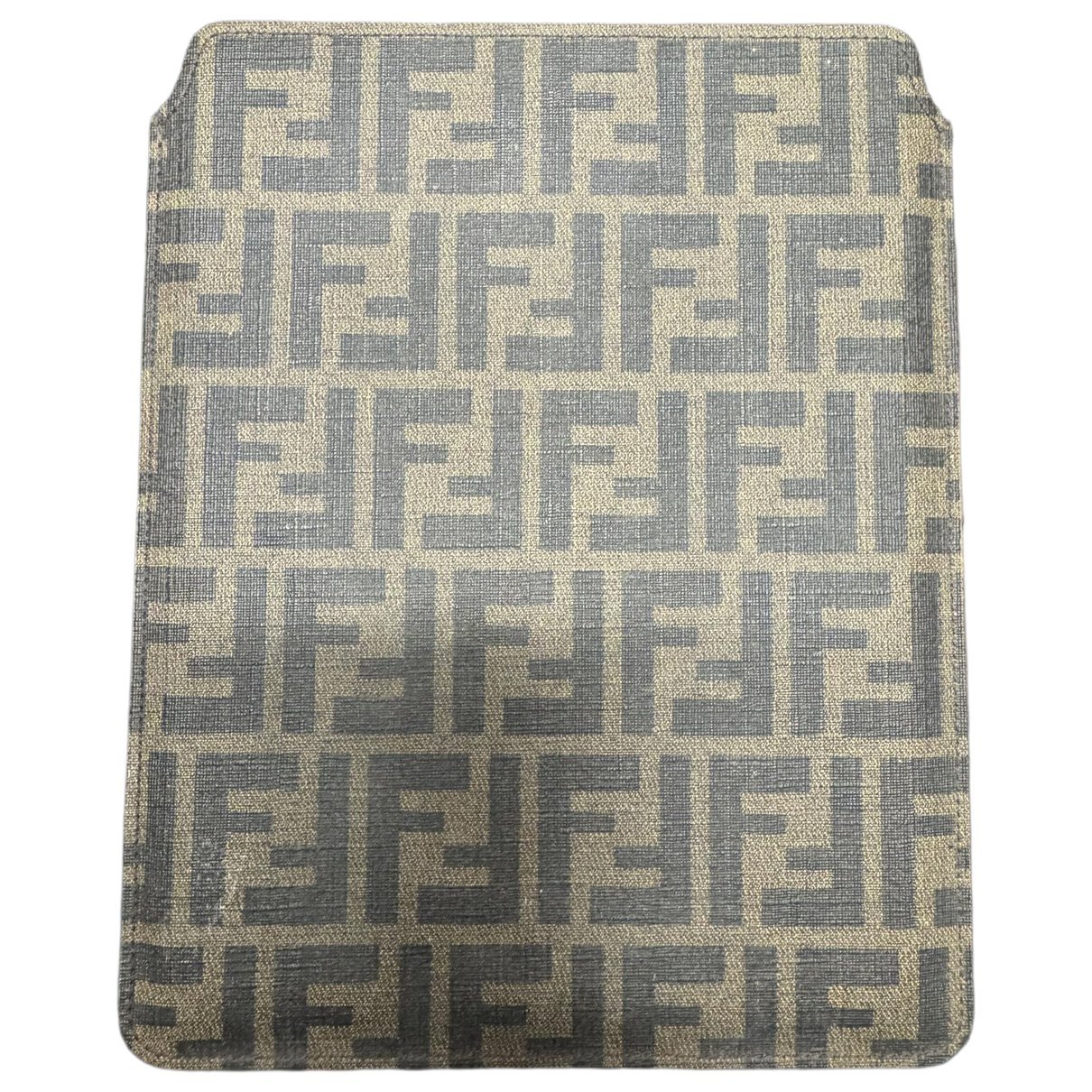FF leather clutch bag