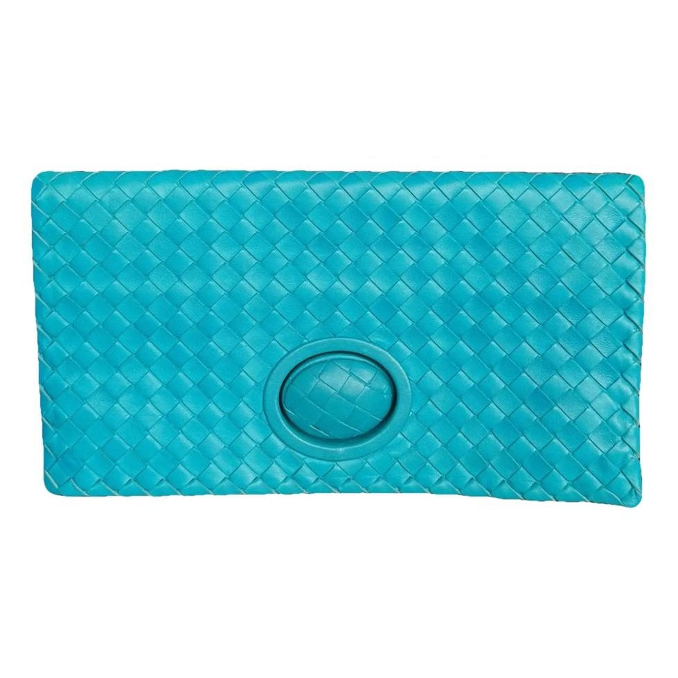 Leather clutch bag